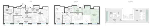 2-комнатный пентхаус, 126.9 м²