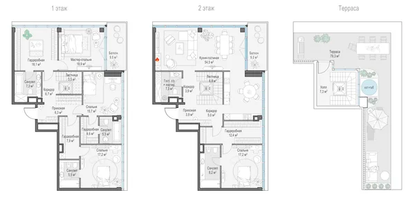 4-комнатный пентхаус, 243.9 м²