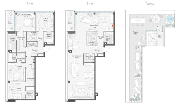 5-комнатный пентхаус, 295 м²