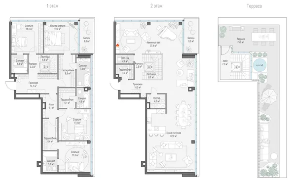 5-комнатный пентхаус, 307.1 м²