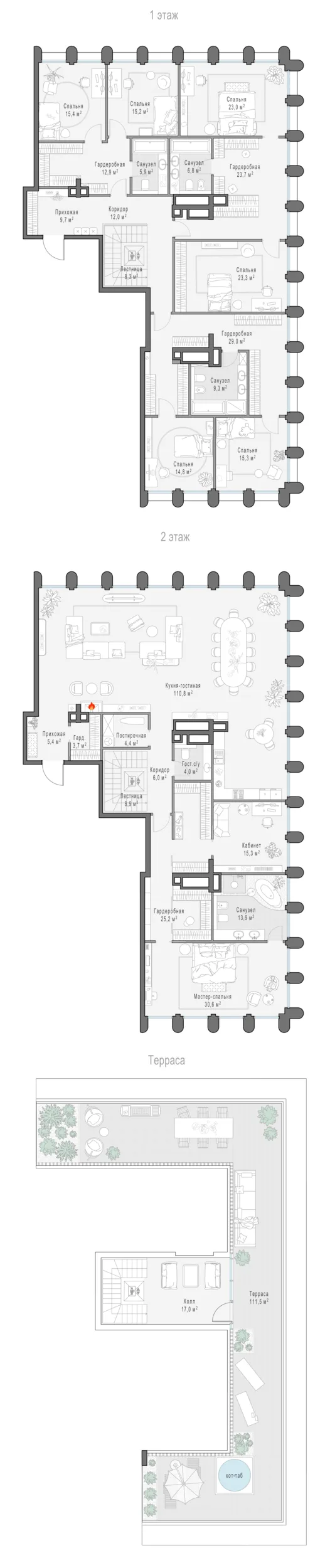 7-комнатный пентхаус, 450.4 м²