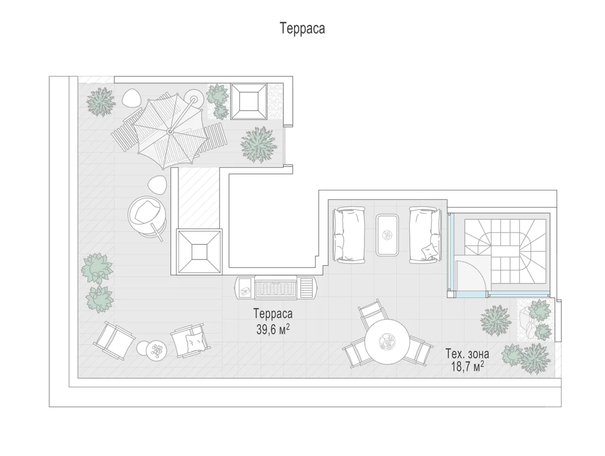 5-комнатный пентхаус 198,8 м² в ЖК «Life Time» — планировки 5