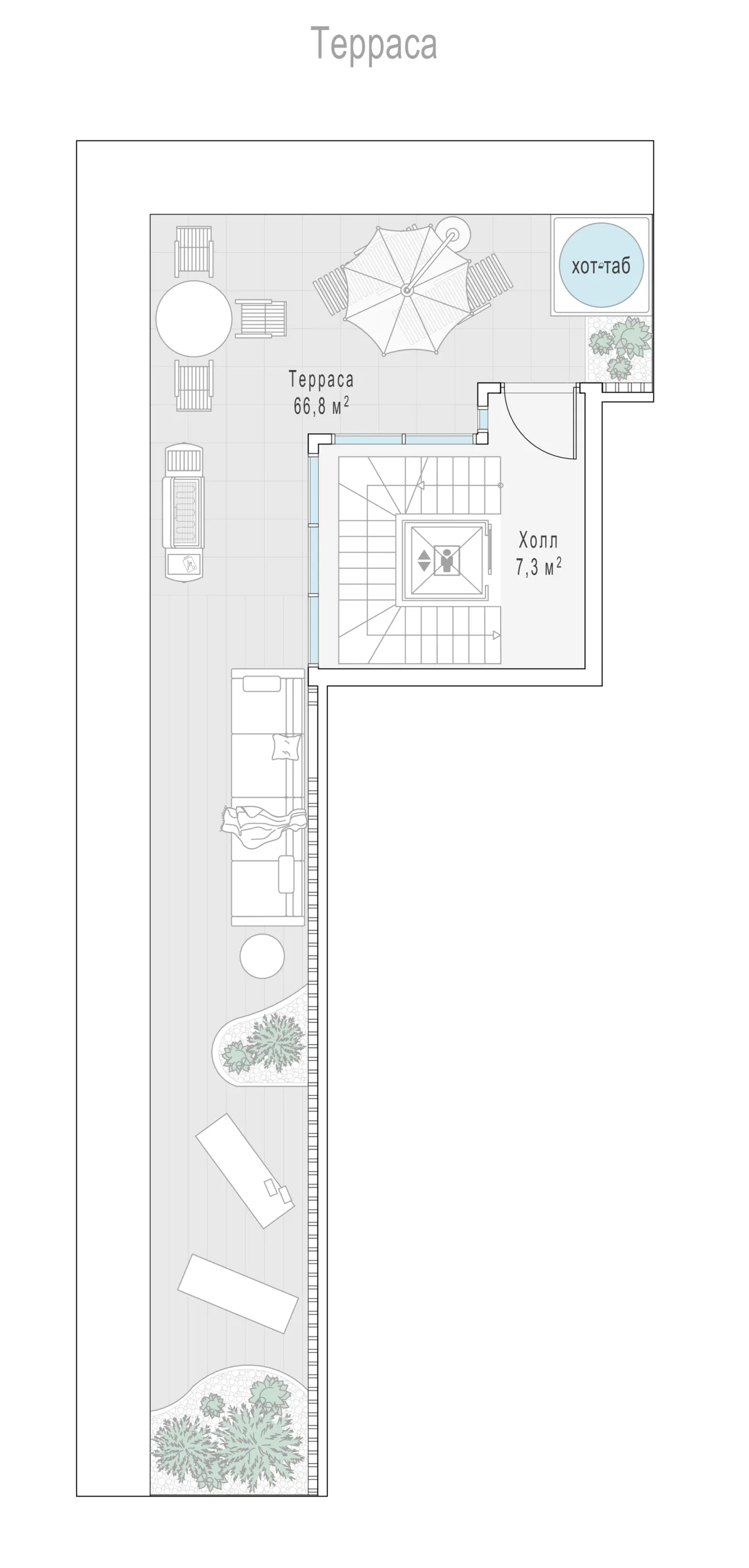5-комнатный пентхаус 296,4 м² в ЖК «Фрунзенский» — планировки 4