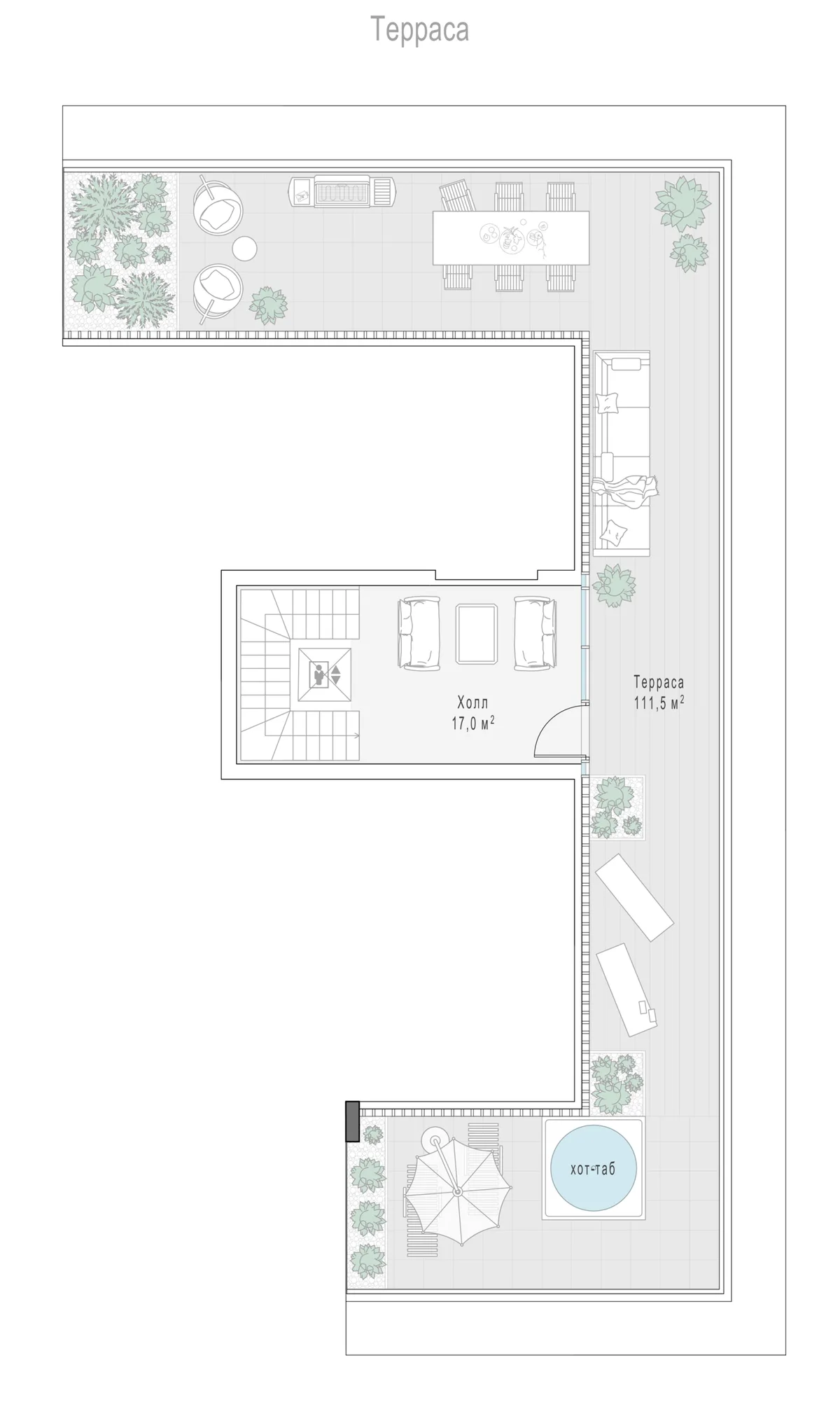 7-комнатный пентхаус 450,4 м² в ЖК «Фрунзенский» — планировки 8
